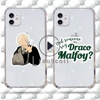 Draco Malfoy Fashion TV Smešno Primeru Telefon Za iphone 6 7 8 12 11 pro Max Mini plus X XR XS Samsung S10 9 7 8 Plus Mehka Pokrov