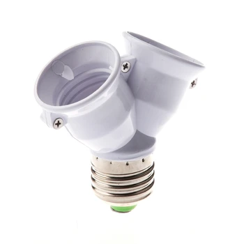 E27 1 to 2 E27 LED Light Lamp Bulb Adapter Converter Split Splitter Base Socket