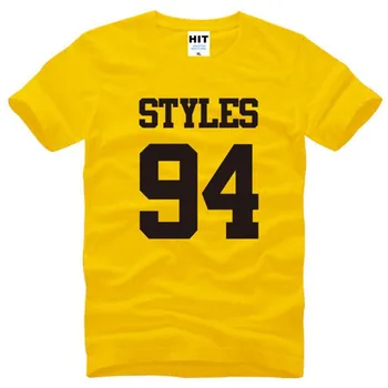 Eno Smer Rock Glasbe Harry Styles 94 Pismo Tiskane Majice s kratkimi rokavi Moški, Poletje Slog, Kratek Rokav, O-Vratu Bombaža moška T-Shirt majica S-3XL