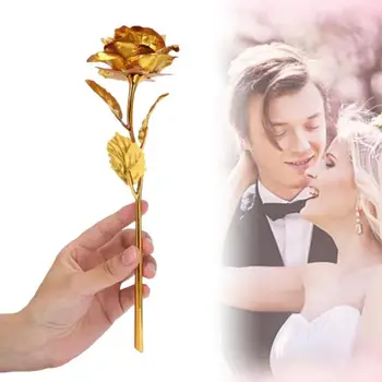 Enotni pozlačeni Rose Cvet 24K Zlata Folija Za valentinovega Darila Luksuzni Polje, Dan Ljubezni Darilo