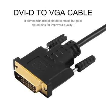 Full HD 1080P DVI-D, VGA da Aktivno Adapter Pretvornik-Kabel 24+1 Pin Moški 15pin Ženski Monitor Kabel za RAČUNALNIK Prikaže Kartica