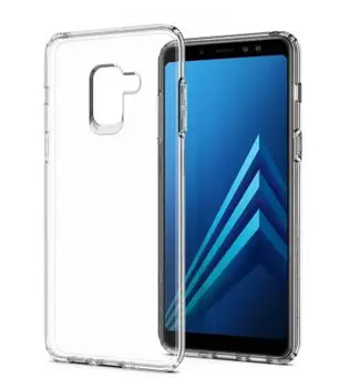 Funda de gel TPU carcasa silicona par movil Galaxy A8 2018 Transparente