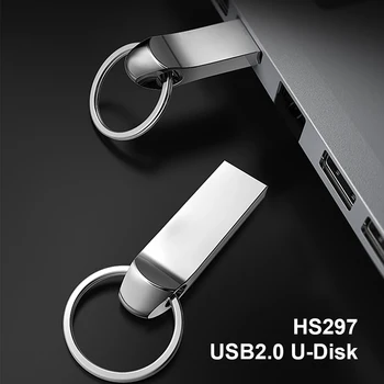 HS297 USB Flash Drive Kovinski USB 2.0 Pendrive 8GB 16GB 32GB 64GB 128GB Palec Skok Pogon za Pametne Naprave