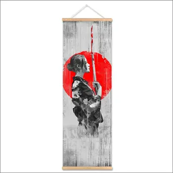 Japonska Samurai Letnik Plakatov in Fotografij Poiščite Slikarsko Platno Wall Art Slik, Dnevna Soba, Spalnica Dekoracijo