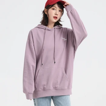 Jvzkass novo 2019 pomlad priložnostne puloverju majica ženska različica tanke črke vezenje hooded ulica plima Z310