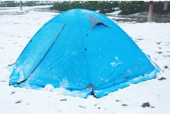 Kakovostno dvojno plast 2 osebi, 4 sezone aluminijasto palico prostem kampiranje šotor Nepremočljiva, Windproof Pozimi strokovni tabor tour
