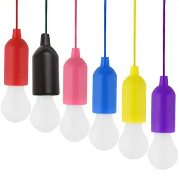 Kampiranje Pisane LED Žarnica Lestenec Prenosni LED Potegnite Kabel Žarnice Prostem Kampiranje Visi Šotor Lučka Lučka za Vroče Prodaje