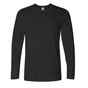 Klasičen Moški majica Dolg Rokav O vratu Mens T-shirt Bombaž Tees Vrhovi, Mens blagovno Znamko tshirt Plus velikost XS - XXL Sweatshirts 2019 Črna