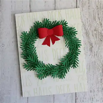 Kovinski Božično Drevo Venec Rezanje Umre Matrica Album DIY Papir Obrti, Darila, Božični Die brezplačno dostavo #2o26