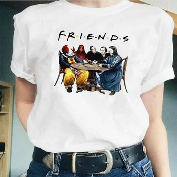 Kuakuayu HJN Stephen King Horror Characters Friends T Shirt Horror Shirt Fashion Halloween Shirt Losers Club Vintage Shirt