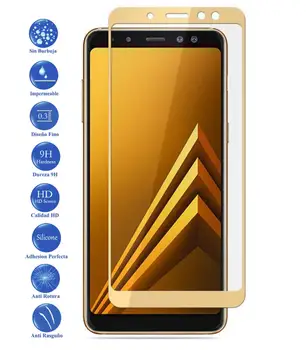 LCD kritje zaščitnik zaslon Full Kaljeno Steklo Samsung Galaxy A6 Plus Gold