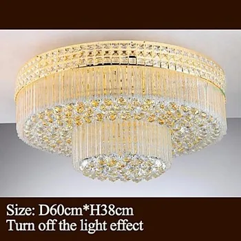 LED Sodobnih Luksuznih Lestenci Kristalno Dnevna Soba LED Absorbirajo Dome Luč Premer 60 cm Vsebuje 6 LED Žarnice