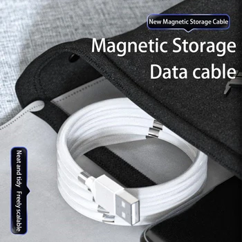 Magnetni Kabla Auto 3A Hitro Polnjenje Za Huawei Samsung Xiaomi USB Tip C Kabel Self Magnet Za iPhone Mobilni Telefon Kabel