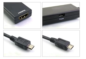 Micro USB adapter MHL za Vrata HDMI Moški 2 Ženski 1 V 2 od Splitter Kabel Adapter Pretvornik za mobilni telefon, TV @M23