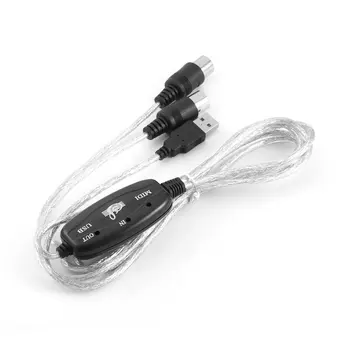 MIDI USB V-OUT Vmesnik Kabel Adapter za Glasbo Tipkovnico Kabel za Tipkovnico Elektronski Boben Glasbeno Ustvarjanje Pretvornik PC Polybag