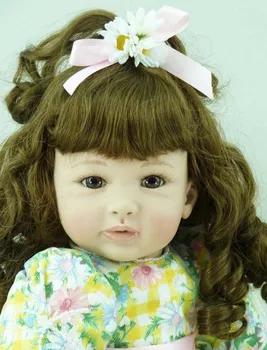 Moda vinil silikonski prerojeni baby lutke spremljajo spalna veren princesa malčka lutka otrok high-end božič, novo leto, darila