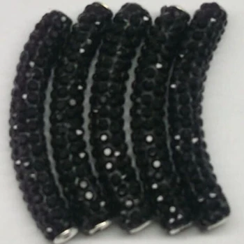 Najboljši gline black wghrt3ed mešani multi color dolgo upogibanje cevi kroglice na Debelo DIY osnovo za zapestnico crystal