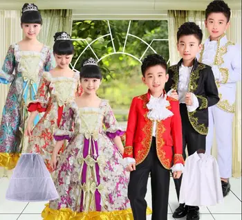 Najnovejši Otrok Evropski Palači Kostum Princesa Obleko Princ Uspešnosti Royal aristokracije Fazi Kostum Otroci stranka oblačila