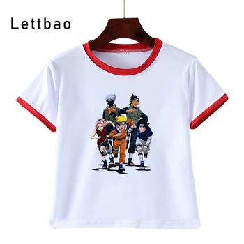 Naruto Sasuke Kakashi Sakura Shikamaru Naruto Ninj T-Shirt Korejski Oblačila Nov Prihod Zabavne Majice Otroci Ulične