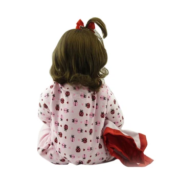 Nicery 20-22-palčni 50-55 cm Bebe Rodi Punčko Mehki Silikonski Fant Dekle Igrača Prerojeni Baby Doll Darilo za Otroke, Ljubko Dekle Rdeče Ladybug