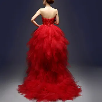 Nizka cena 2016 royal princesa nevesta poročne obleke, svečana oblačila kratek vlak Design growns kakovost nove arrivalcustomer 2-28W