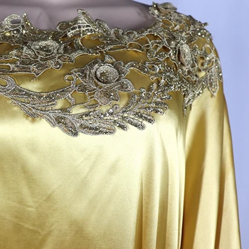 Nove Afriške Dolga Obleka Ženske 2020 Modne Rože Nosorogovo Imitacije Svile Materiala Okrogle Ovratnik Zlati Temperament Robe Oblačenja