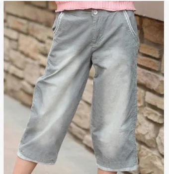 Nove proizvode, navedene poletja 2016,original design high-end svoboden big metrov žensk velvet tele dolžine hlače