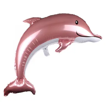 Novice 118 cm Velike Dolphin Folija Baloni Cartoon Živali Balon Otrok Ribe Rojstni dan Poroka Okraski Sea World Dekor