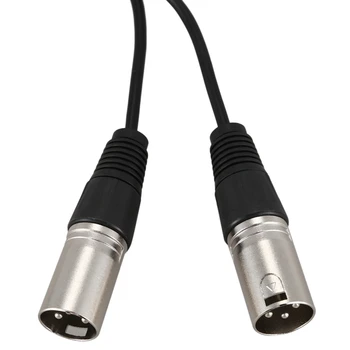 Novo 3pin XLR jack ŽENSKI dvojni 2 MOŠKI vtič Y RAZDELILNIK kabel adapter 1 ft kabel
