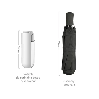 Novo 420ML Pes Steklenico Vode Prenosni Plastična Pet Napajalni Hrano, Posodo Prostem Hojo Potovanja Pet Pitno Vodo, Napajalni