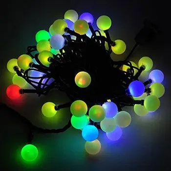 Novost Zunanja razsvetljava RGB LED Žogo za niz svetilk Črno žico Božični Luči pravljice poročni vrt obesek garland
