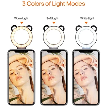 Obroč Svetloba, možnost zatemnitve USB Selfie Fill Light s 65 cm Gooseneck Stojalo in Mobilni Telefon Stojalo za YouTube Živo Ličila Studio