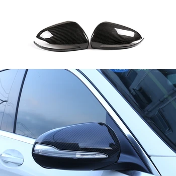 Ogljikovih Vlaken Pravico Pogon Rearview Mirror Kritje Trim za Mercedes Benz C E GLC-E Razred W205 W213