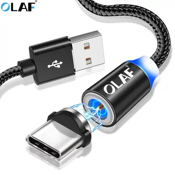 OLAF Magnetni USB Tip C Kabel Hitro Polnjenje USB C Kabel za Samsung Galaxy S8 S9 Oneplus 6 Xiaomi za Sinhronizacijo Podatkov, Tip-C Telefonski Kabel