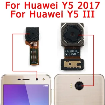 Original Za Huawei Y5 2017 Spredaj Pogled Od Zadaj Nazaj Gor Fotoaparat Čelnega Glavni Soočajo Mala Modula Kamere Flex Zamenjava Rezervnih Delov