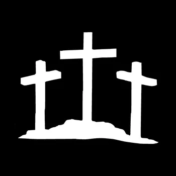 Osebnost Avto Nalepke Tri Križ Jezusa Christian Pribor Pokrov motornega kolesa Praske Nepremočljiva PVC 10 cm *8 cm