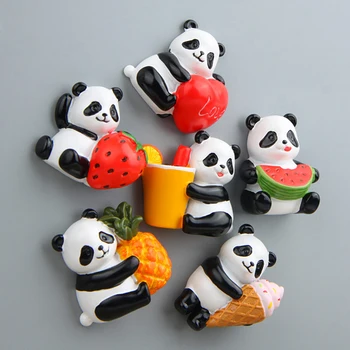 Panda Sadje Obliko Hladilnik magnet simulacije cartoon Živali tabla nalepke, Hladilnik Magneti za otroške igrače Dom Dekoracija