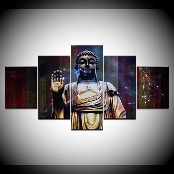 Platno Slikarstvo Buda Uokvirjena člen 5 Kosov Steno Umetnosti Slikarstva Modularni Zbirnik Poster Tiskanje za dnevni sobi Doma Dekor