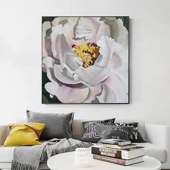 Povzetek Beli Cvet, Platno Slikarstvo Nordijska Potonike Oljno sliko za dnevno Sobo Tiskanje Plakata Umetnosti Darilo Doma Dekoracijo