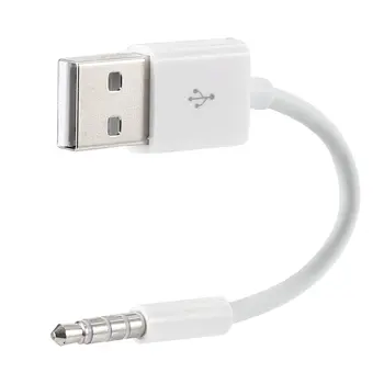Prenosni Kratek Polnilnik USB za SINHRONIZACIJO Podatkov Kabel 3,5 mm Jack Adapter Kabel za Polnjenje Linija za Apple iPod MP3 Predvajalnik