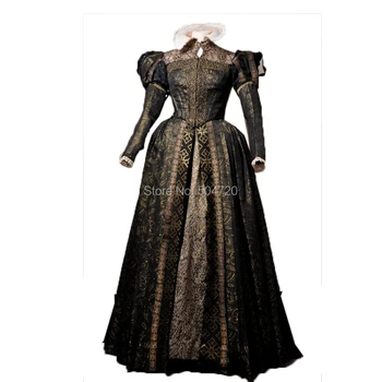 Prilagojene!Royal Tiskanje 18. gruzijska Marie Antoinette Vojvodinja Kraljica regency Renaissance Reenactment srednjeveško obleko, HL-211