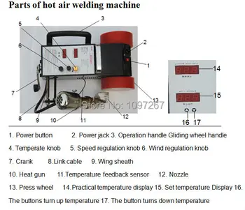 Pvc varilni stroj prenosni/flex banner varilec/hot air varilec /avtomatsko zapiranje stroja /hot air varjenje plastike