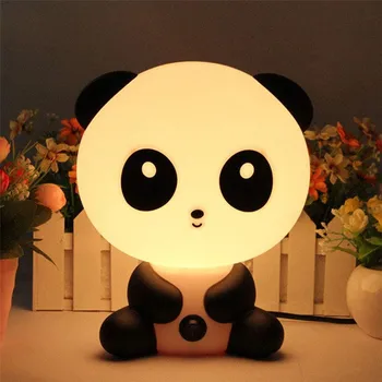 Risanka Panda Pes Nosi Noč Svetlobe Baby Otroci Spanje Spalnica Lučka Za Otroke Postelji v Dnevni Sobi Božična darila EU/ZDA Plug