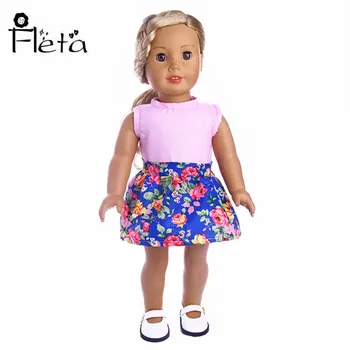 Ročno izdelana Lutka Obleko Lutka Cvet Obleka za 18-palčna Ameriški Lutka ali 43 cm Lutka Najboljše Darilo za Otroke