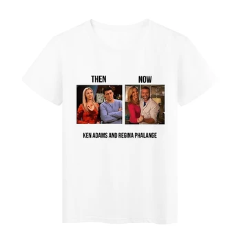 Smešno TV serije Prijatelji Natisnjeni Ženske Tshirt 2021 Pomlad Novo Priljubljeno Bele majice Kratek Rokav Vrhovi bff Sestra Srajce Harajuku