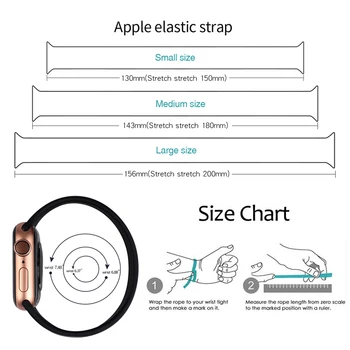 Solo Zanke Silikonski Trak za Apple watch band 44 mm 40 mm 42mm 38 mm Iwatch Elastično Zapestnico za Apple Watch Seires 6 SE 5 4 3 2 1