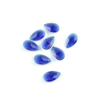 Srednje Modra 100 kozarcev/Veliko Stekla Lestenec Obesek Crystal Solze Lučka Prizme 16 mm Kroglice DIY Stropne Svetilke Pribor Vroče Prodaje