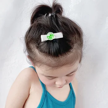 Srčkan Barrettes za Baby Dekleta Boutique Lase Posnetek Koreja Otroci Pribor za Lase Ambroid Cvet Lasnice Hairgrip Otrok pokrivala