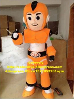 Tehnološki Oranžna Robot, Avtomat Maskota Kostum Risani Lik Mascotte Črni Krog Oči Stout Pogačico ZZ1217 Brezplačno Ladja