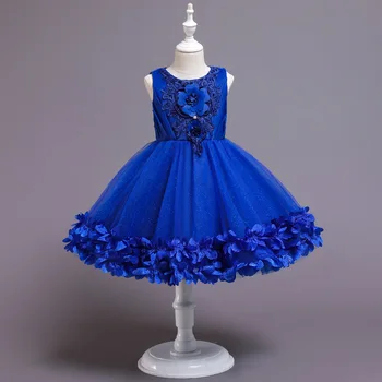 Til Modra, Roza Beli Cvet Dekle Obleko za Poroko Otrok Pageant Kostum Princeska Prvo Obhajilo Stranka Obleko za Otroke Dekle